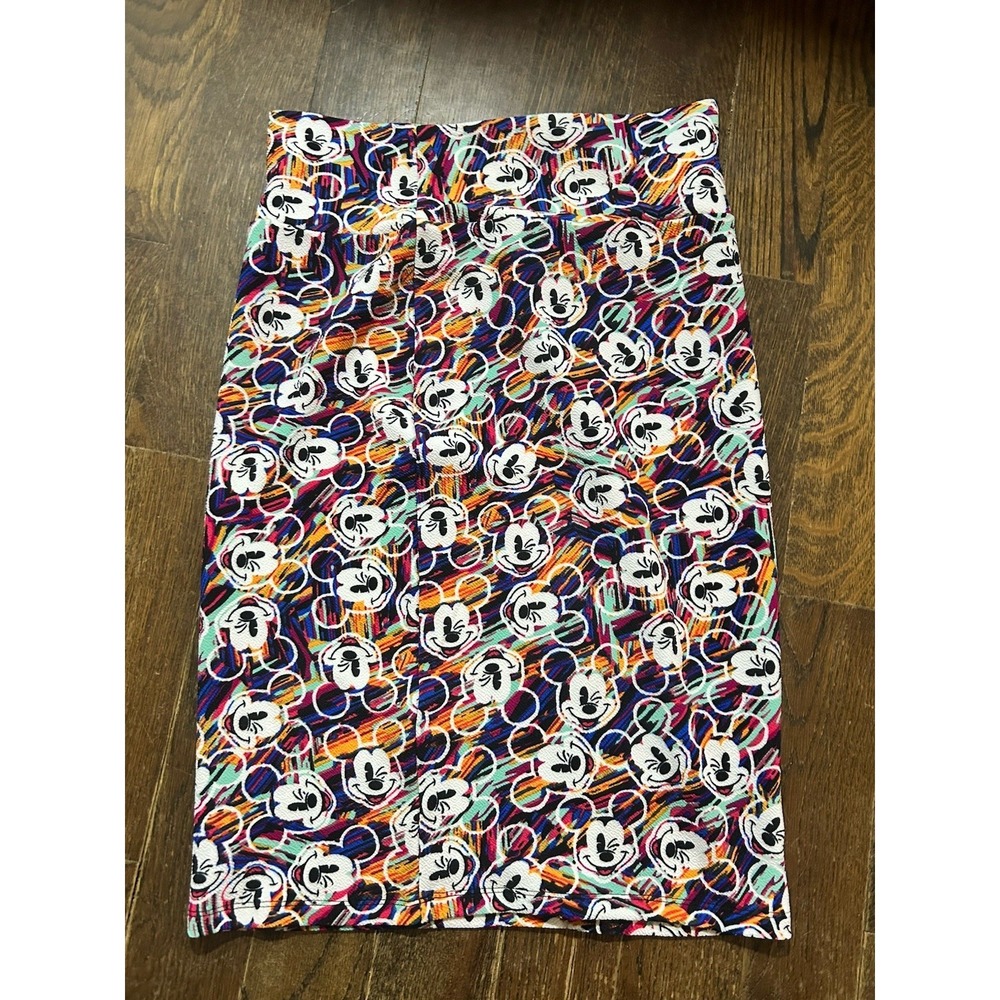 Lularoe Cassie Winking Mickey‎ Mouse Skirt Small Multicolor
